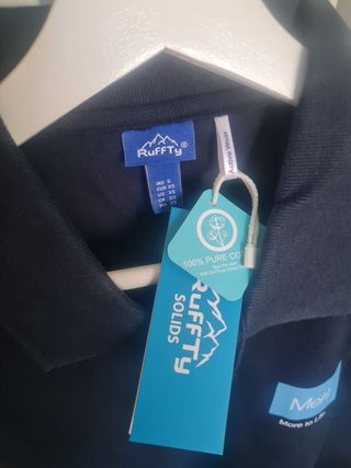 Polo blu 100% cotone