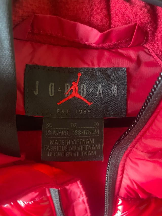 Chaqueta Jordan roja - Talla para 13-15 años