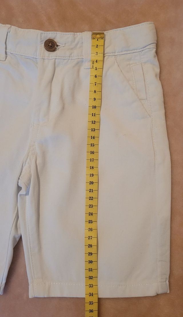 Pantalón corto blanco 5 años