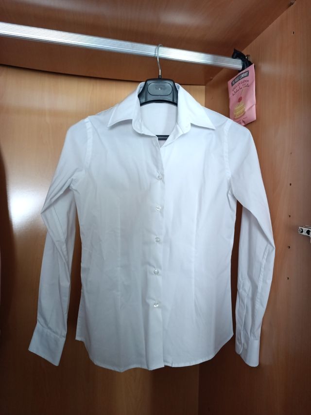 Camisa blanca mujer manga larga