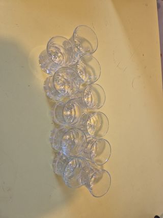 11 Bicchierini da liquore in vetro