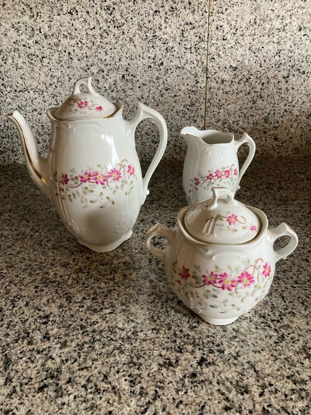 Juego café antiguo porcelana
