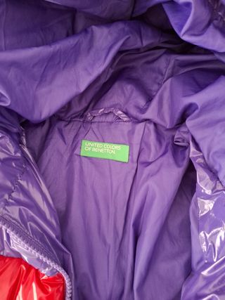 Chaqueta acolchada tricolor