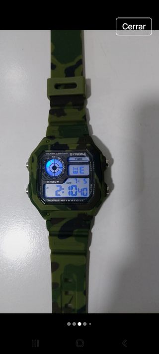 Reloj Synke digital, 7 colores de luz