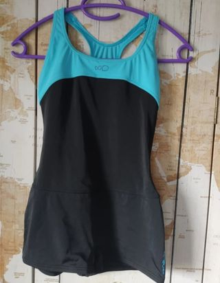 Bañador mujer negro turques. Talla S