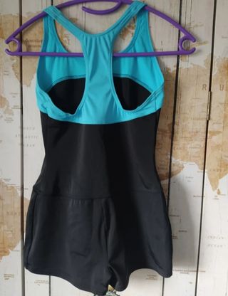 Bañador mujer negro turques. Talla S