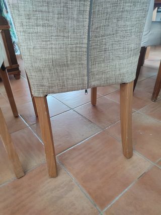 2 Sillas Comedor Beige Shabby Chic