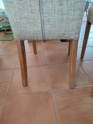 2 Sillas Comedor Beige Shabby Chic