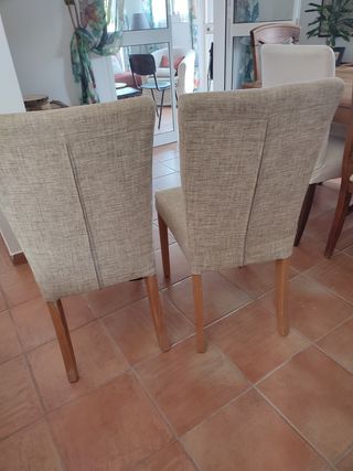 2 Sillas Comedor Beige Shabby Chic