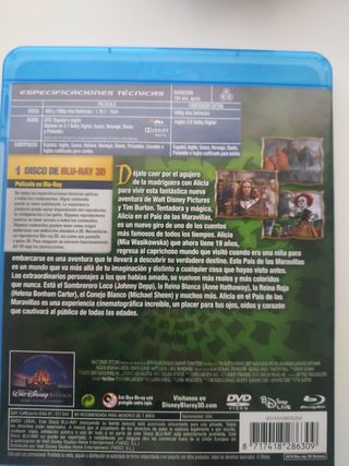 Blu-ray. Solo en 3D Alicia en el País Maravillas.