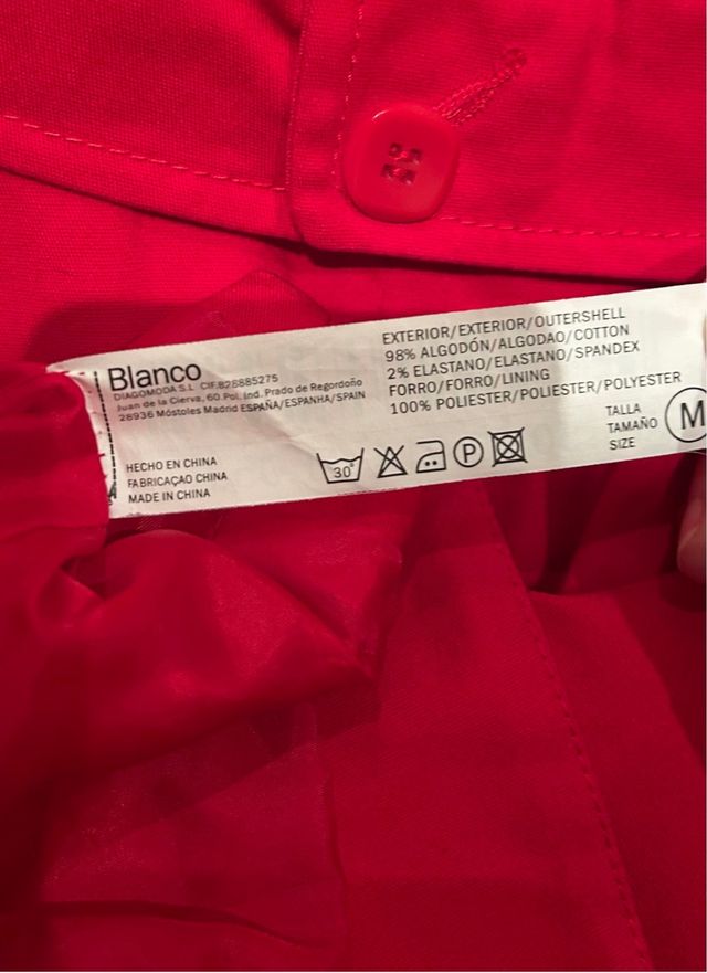 Chaleco rojo de Blanco