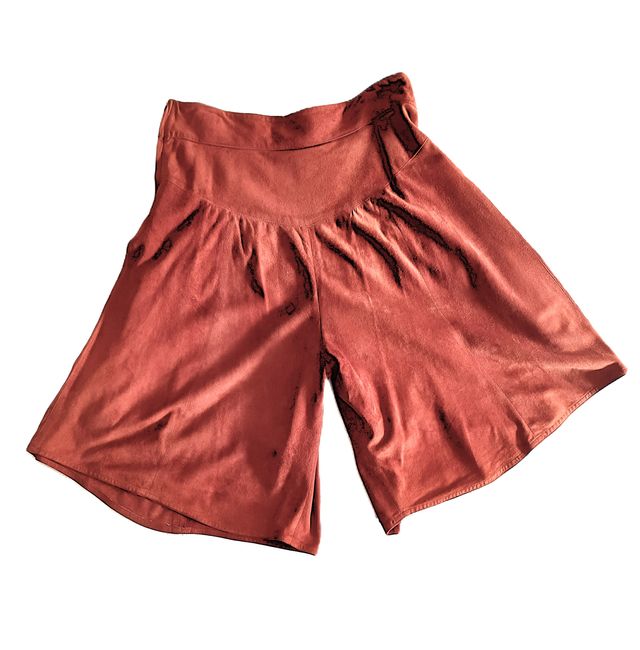 GIORGIO ARMANI, GONNA PANTALONE, PELLE SCAMOSCIATA