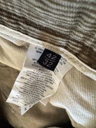 Pantalones pana marrón -talla 42