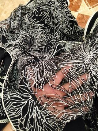 Traje Flamenca Rocío - Negro y Blanco