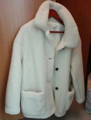 Abrigo borrego blanco mujer talla 42