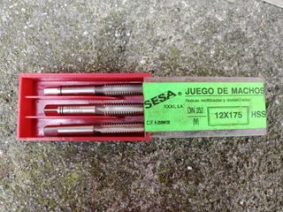 Juego de machos de roscar 12x175 HSS