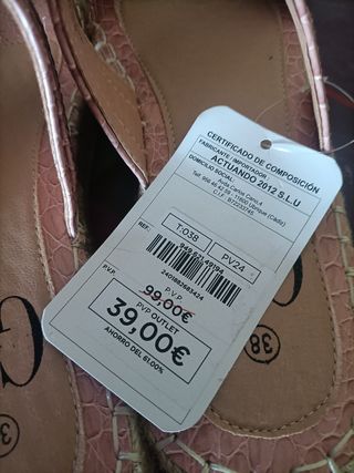 Sandalias plataforma Carolina Herrera rosa nº38