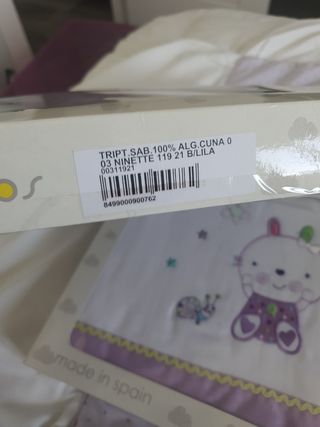Sabanas de cuna niña Pirulos