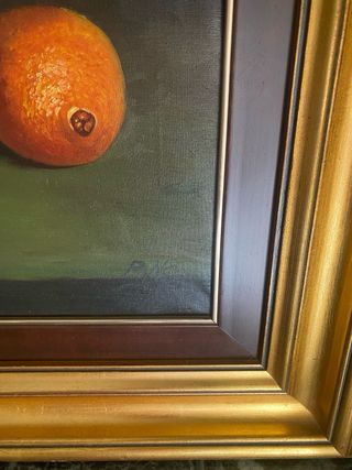 Cuadro naranjas - Óleo sobre lienzo. Rosario Novo.