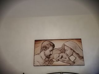 Natività, stampa su tela 