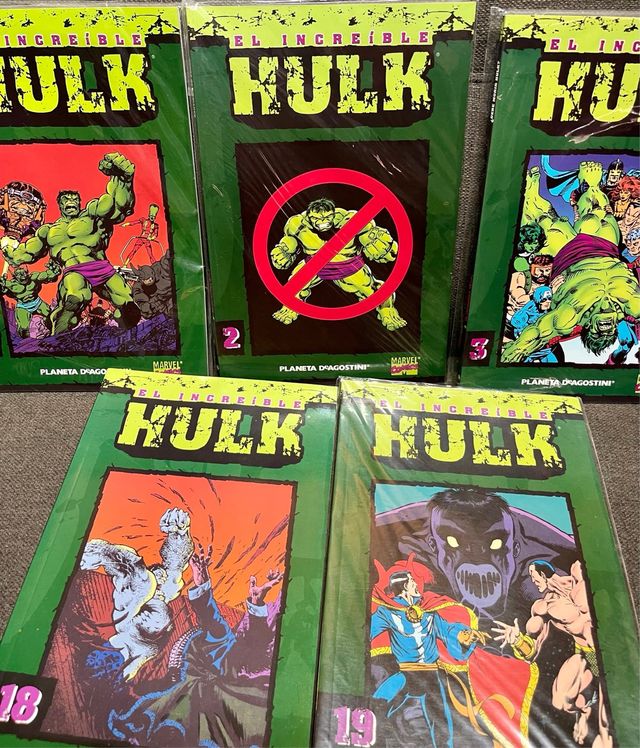 Hulk coleccionable números 1 2 3 18 y 19