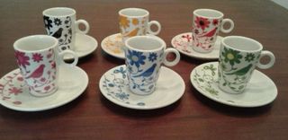 Juego café 6 tazas porcelana