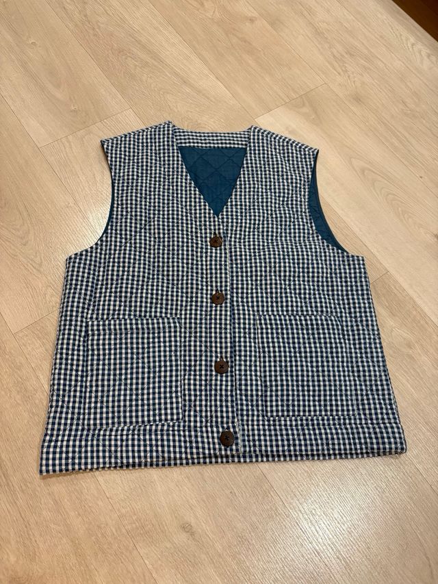 Chaleco acolchado mujer vichy M sin estrenar