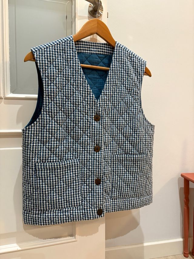 Chaleco acolchado mujer vichy M sin estrenar