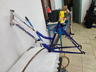Cuadro acero barra baja 26 bikepaking 