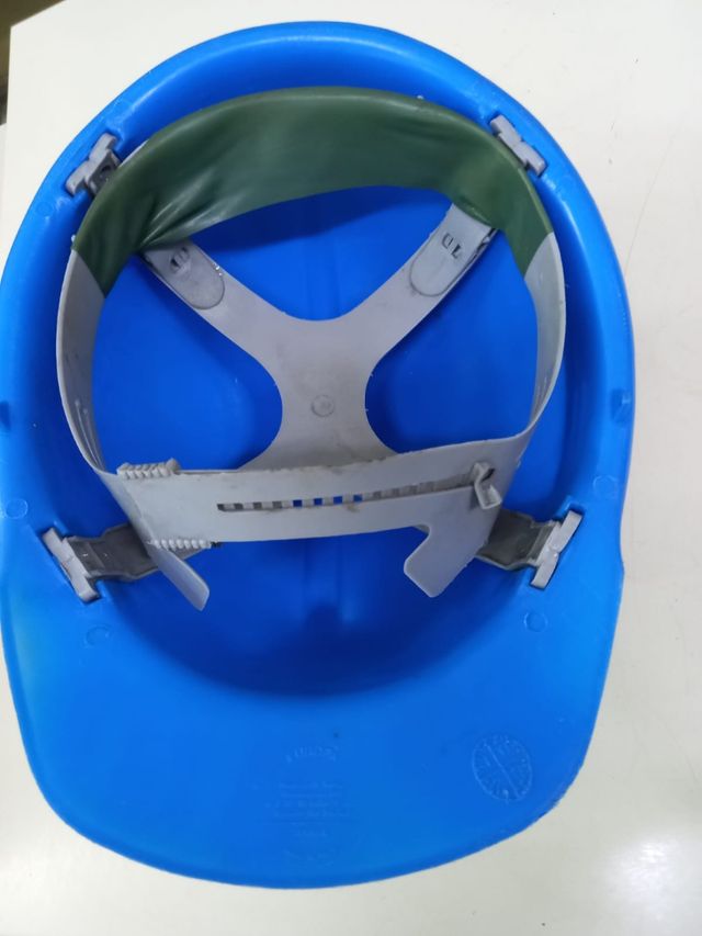 Casco de seguridad azul