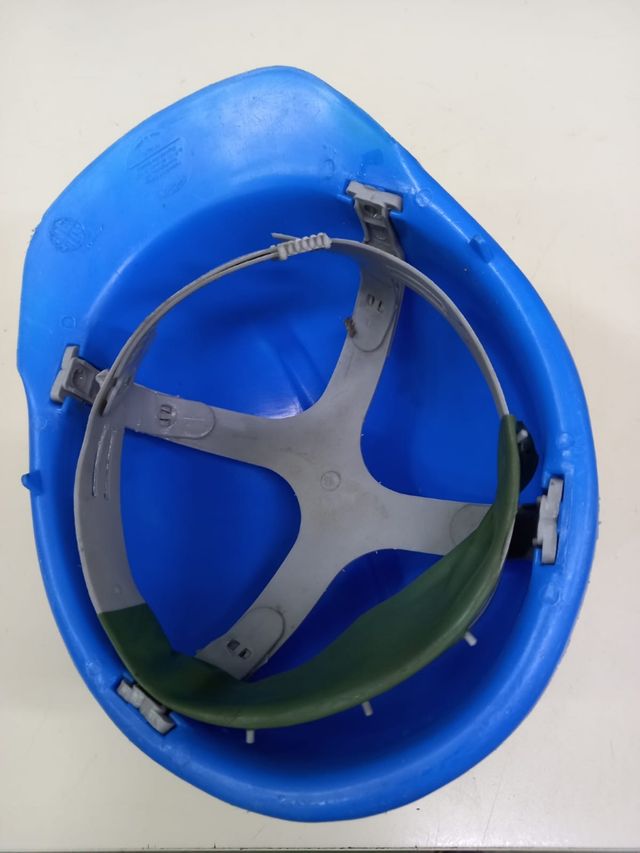 Casco de seguridad azul