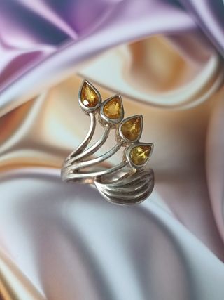 Anillo zafiros naturales 