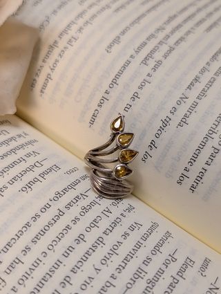 Anillo zafiros naturales