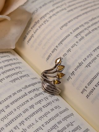 Anillo zafiros naturales