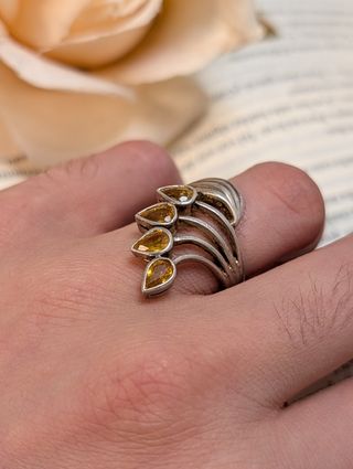Anillo zafiros naturales