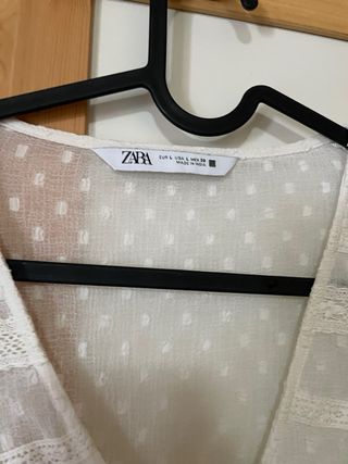 Blusa Zara blanca - Talla L