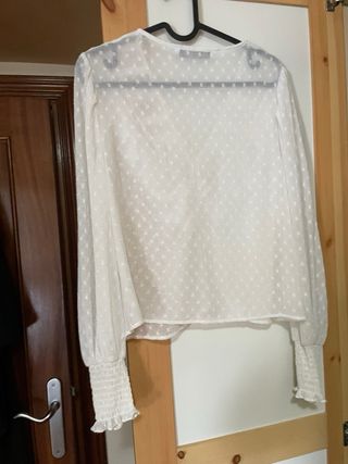 Blusa Zara blanca - Talla L