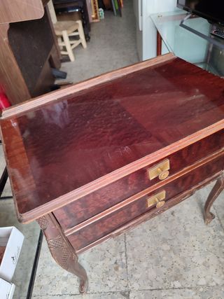 Mesita noche antigua madera