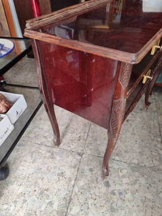 Mesita noche antigua madera