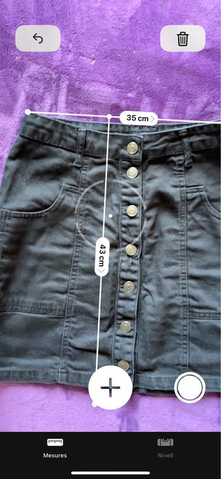 Minifalda tejana negra