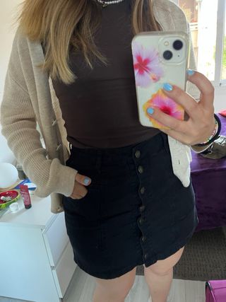 Minifalda tejana negra