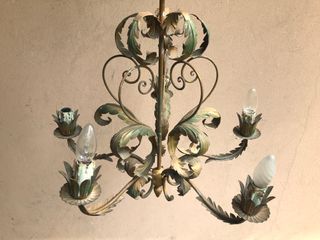 Vecchio lampadario a 5 bracci