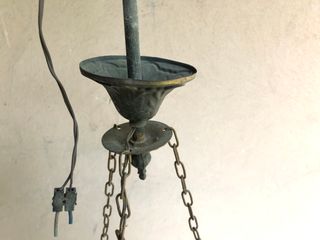 Lampadario con vetro centrale