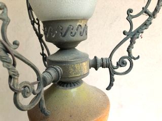 Lampadario con vetro centrale