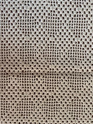 2 pezzi - Antico centro uncinetto a mano tovaglia