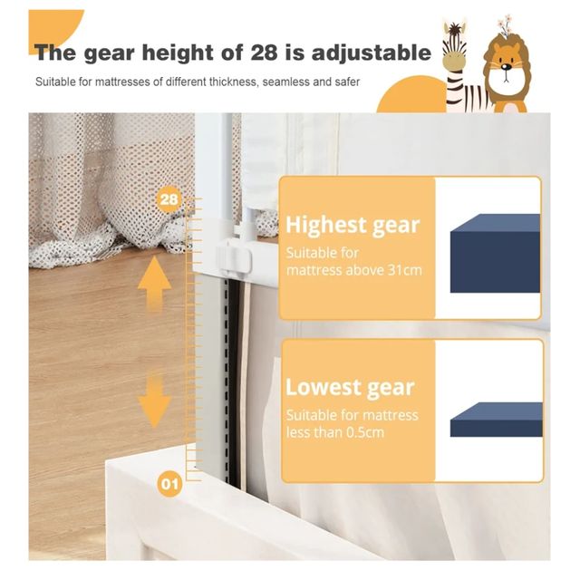 Barrera seguridad ajustable en altura