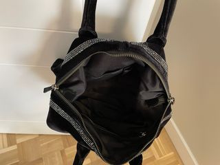 Bolso terciopelo negro con cristalitos de abalorio