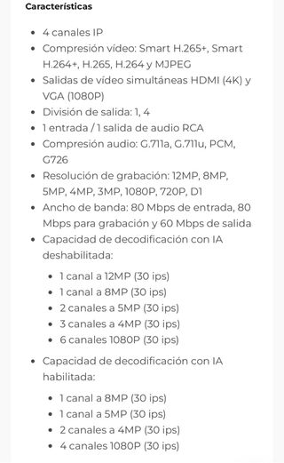 Grabador DAHUA DVR