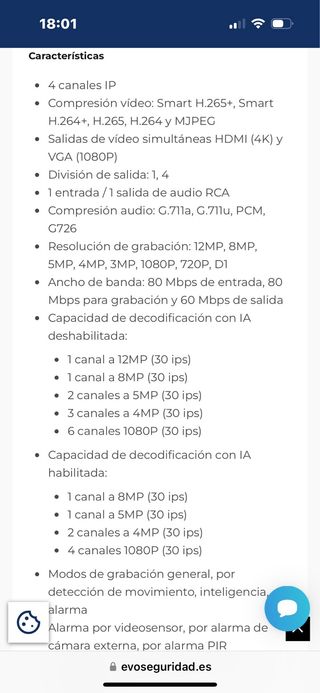 Grabador DAHUA DVR