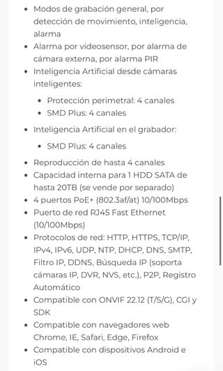 Grabador DAHUA DVR